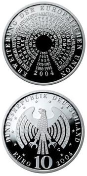 Uitbreiding Europese Unie 10 euro Duitsland 2004 Proof